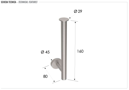 Бумагодержатель Remer INOX Accessories SSXI62