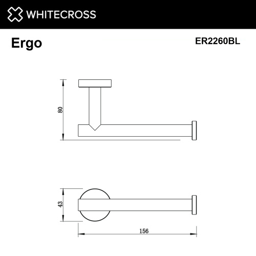 Бумагодержатель Whitecross ERGO black ER2260BL - фото 2