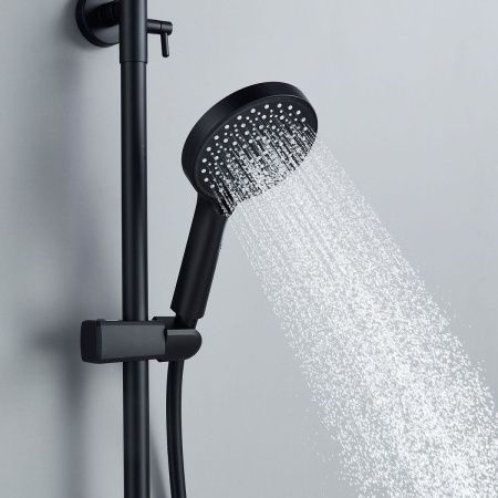 Душевая стойка Shevanik S4336H настенная цвет черный