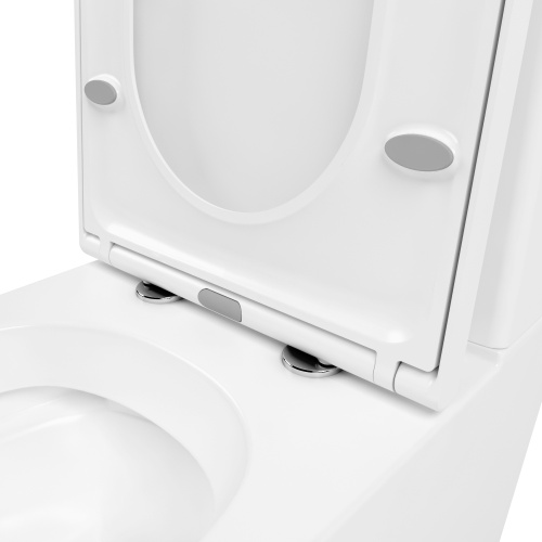 Унитаз-компакт напольный с бачком Lavinia Boho Biore 3304001R белый глянцевый с сиденьем микролифт безободковый каскадный смыв - фото 3