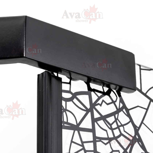 Душевой уголок AvaCan PB100 100х100 стекло тонированное профиль черный без поддона - фото 5