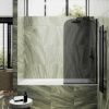 Душевая шторка на ванну Maybah Glass MGV-133-6у 45х140 стекло тонированное профиль черный ориентация универсальная