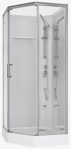 Душевая кабина Aquanet Passion 2.0 00263870 90х90 пятиугольная без крыши - фото 3