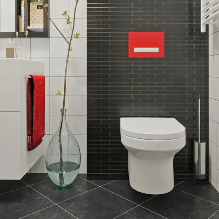 Клавиша смыва механическая Lavinia Boho RelFix 3805005R цвет красный/хром