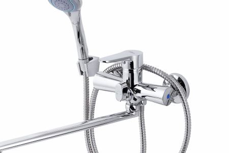 Смеситель для ванны и душа FAUZT FZs-240-B101 настенный хром