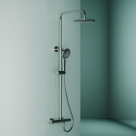 Душевая стойка Sancos Game SC3002CH настенная цвет хром с термостатом