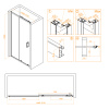 Душевая дверь RGW Classic (Класcик) 32091415-14 150х185 стекло прозрачное профиль черный