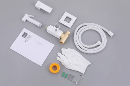 Гигиенический душ со смесителем Abber Daheim AF8226W белый