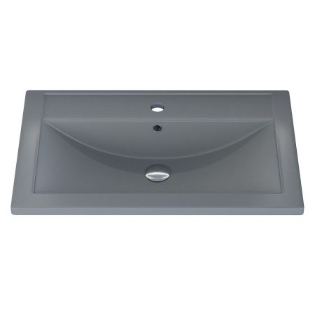 Раковина из искусственного камня Uperwood Foster Quartz 291030033 70х50 полувстраиваемая цвет серый