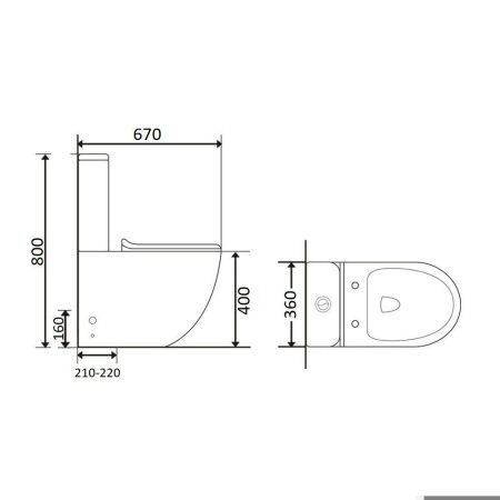 Унитаз напольный с бачком Orange C05-000w белый с сиденьем микролифт душевой смыв