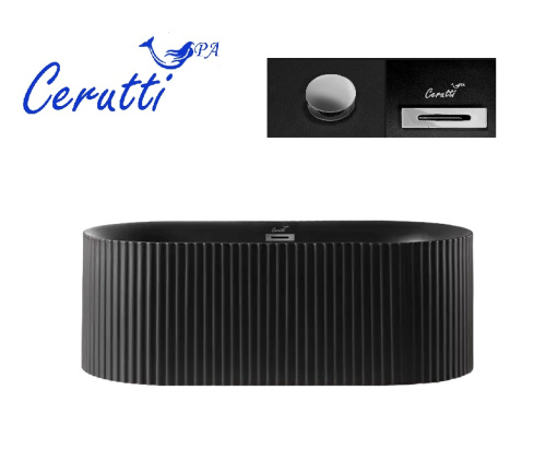 Ванна акриловая Cerutti SPA CT9907 170х75 отдельностоящая овальная - фото 4