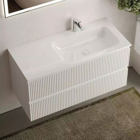 Тумба под раковину Sancos SNOB R SNR100RW 100х40 подвесная цвет белый