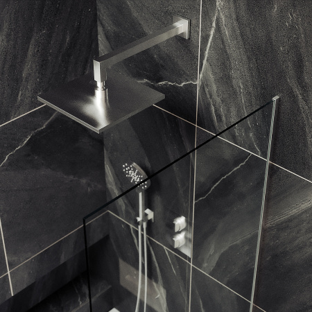 Душевая шторка на ванну Maybah Glass MGV-63-5у 70х140 стекло прозрачное профиль хром матовый ориентация универсальная