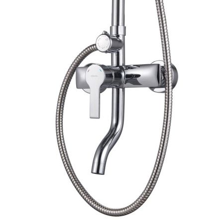 Душевая стойка Milardo Stripe STRSB1FM06 настенная цвет хром