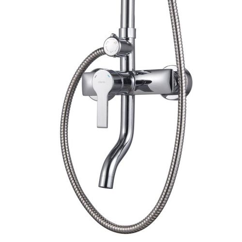 Душевая стойка Milardo Stripe STRSB1FM06 настенная цвет хром - фото 2