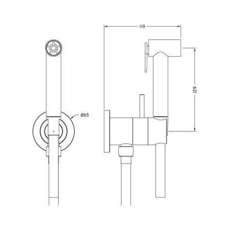 Гигиенический душ Cisal Shower CV0079752F никель