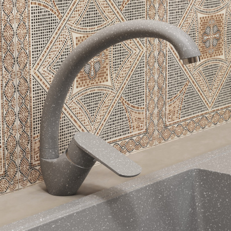 Смеситель для кухни Uperwood ECON UPD-002-03 UPD-E-002-03 на мойку/столешницу серый матовый