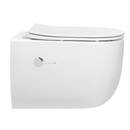 Унитаз подвесной Abber Bequem AC1104TNS белый с сиденьем микролифт безободковый смыв торнадо