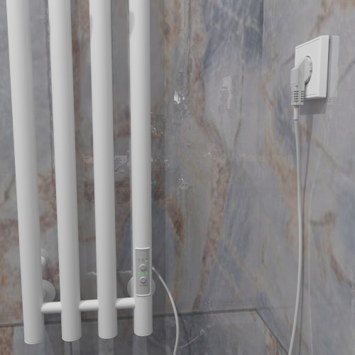 Полотенцесушитель Altasan АргоЛюкс АргоЛюкс12021БМ подвесной 21х120 электрический белый матовый - фото 4