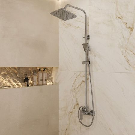 Душевая стойка Bond Cube B01-8400 настенная цвет хром