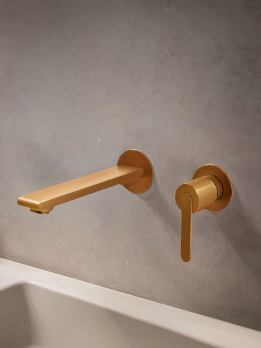 Смеситель для раковины AltroBagno Unione AltroBagnoUnione010506BC встраиваемый в стену медь матовая - фото 3