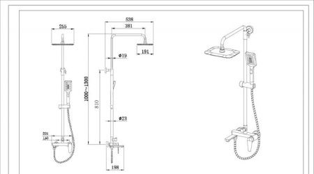 Душевая стойка Bravat ARDEN F6351385CP-A1-RUS настенная цвет хром