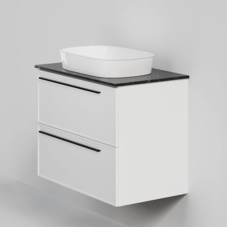 Тумба со столешницей La Fenice ELBA TWIN NFNC-01-ELB-B-80-2-3-GB 80х50 подвесная цвет белый