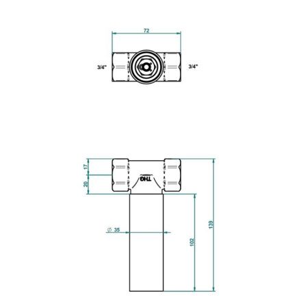 Встраиваемая часть вентиля 3/4" THG General items G00 G00-A00-32/HA