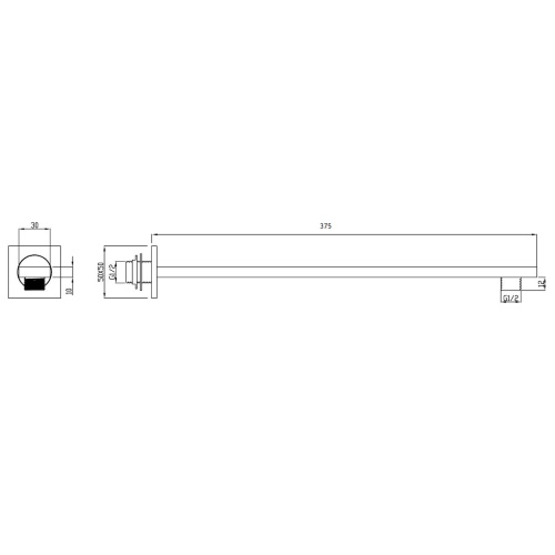 Держатель верхнего душа RGW Shower Panels 21140422-04 черный - фото 2