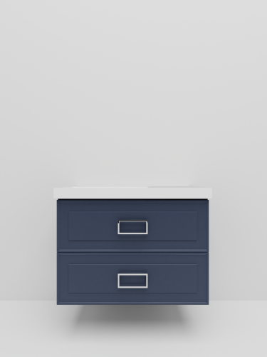 Тумба с раковиной La Fenice Cubo TWIN NFNC-01-CUB-BG-90-2-3-90-2L 91х62х49 подвесная цвет синий - фото 4