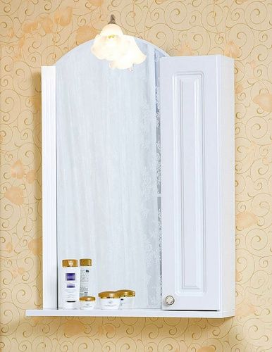 Зеркало-шкаф с подсветкой Бриклаер 4627125411373 60х18х82 подвесной цвет белый - фото 2