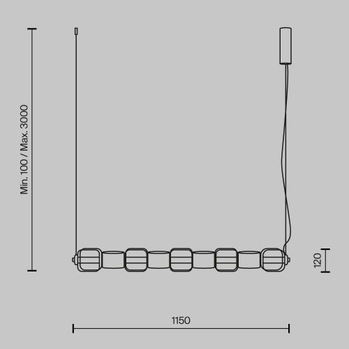 Светильник подвесной Maytoni Ritmo Modern MOD381PL-L45B3K - фото 5