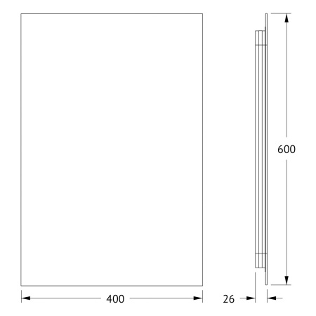 Зеркало в ванную Defesto GLOW DF 2512 40х60