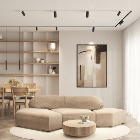 Трековый однофазный светильник Denkirs Simple Spot (Симпле Спот) DK8210-BK