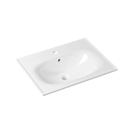 Раковина из сантехнического фарфора Lavinia Boho Bathroom Sink 33312010 60х50 встраиваемая цвет белый 1 отверстие под смеситель