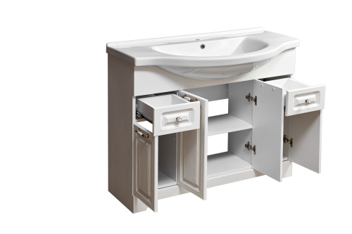 Тумба под раковину Stella Polar Кармела ольха SP-00000176 96х34х82 цвет белый - фото 4