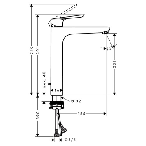 Смеситель Hansgrohe Logis E 71162000 на раковину хром - фото 2