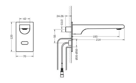 Смеситель Aquatek Лира AQ5413CR встраиваемый в стену хром