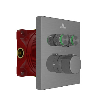 Смеситель для душа Vincea VSCV-321T-MGM встраиваемый в стену вороненая сталь