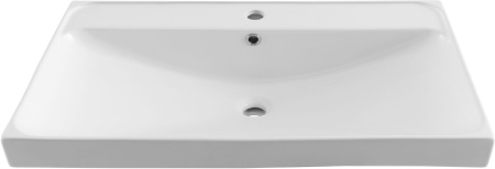 Раковина керамическая Aquanet Flash 00333268 81х47 полувстраиваемая цвет белый 1 отверстие под смеситель