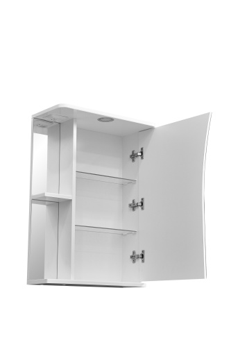Зеркало-шкаф Stella Polar Волна SP-00000034 50х24х70 подвесной цвет белый - фото 4