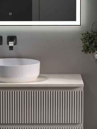 Тумба под раковину Sancos SNOB R SNR100CE 100х40 подвесная цвет бежевый