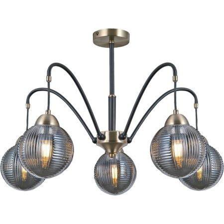 Люстра на штанге Illumico IL0433 IL0433-5PSQ-79 BK AB