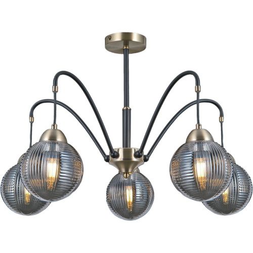Люстра на штанге Illumico IL0433 IL0433-5PSQ-79 BK AB - фото 5