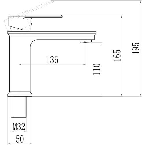 Смеситель Savol S-600301 на раковину хром - фото 3