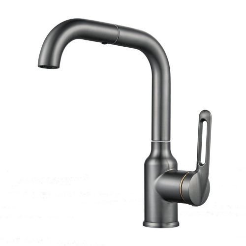 Смеситель Raffine F201T на раковину оружейная сталь - фото 2