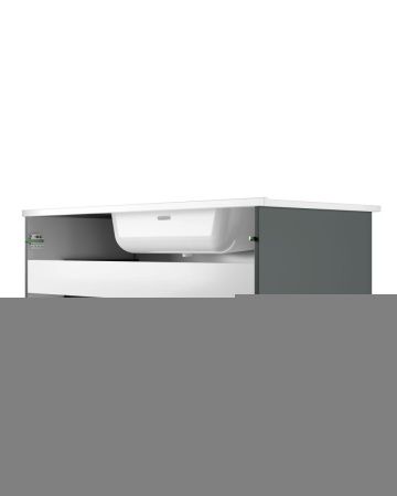 Тумба под раковину La Fenice Terra FNC-01-TER-G-100 100х50 подвесная цвет серый