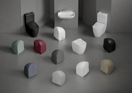 Чаша унитаза подвесная Creavit Free FE322-11AM00E-0000 цвет антрацит матовый без сиденья смыв торнадо