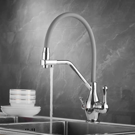 Смеситель для кухни Rose R858 на мойку хром