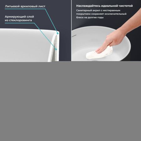 Раковина акриловая Wellsee Chalice Perfection 230613000 50х50 напольная цвет белый/черный без отверстий под смеситель